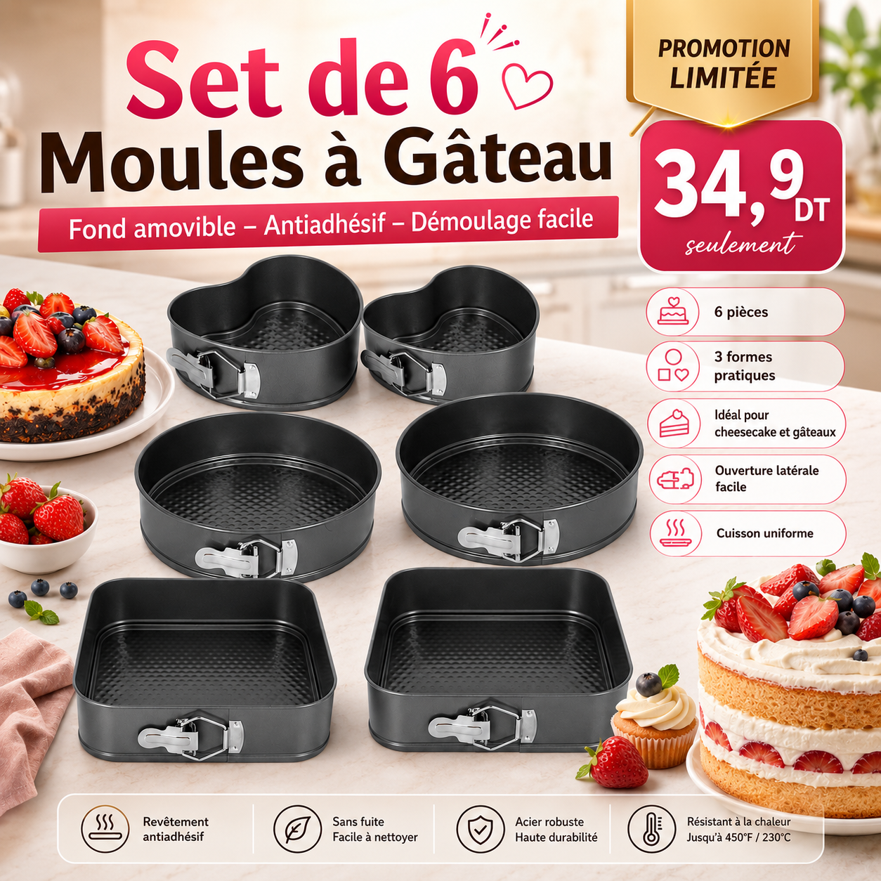 Set Moules 6 Pièces