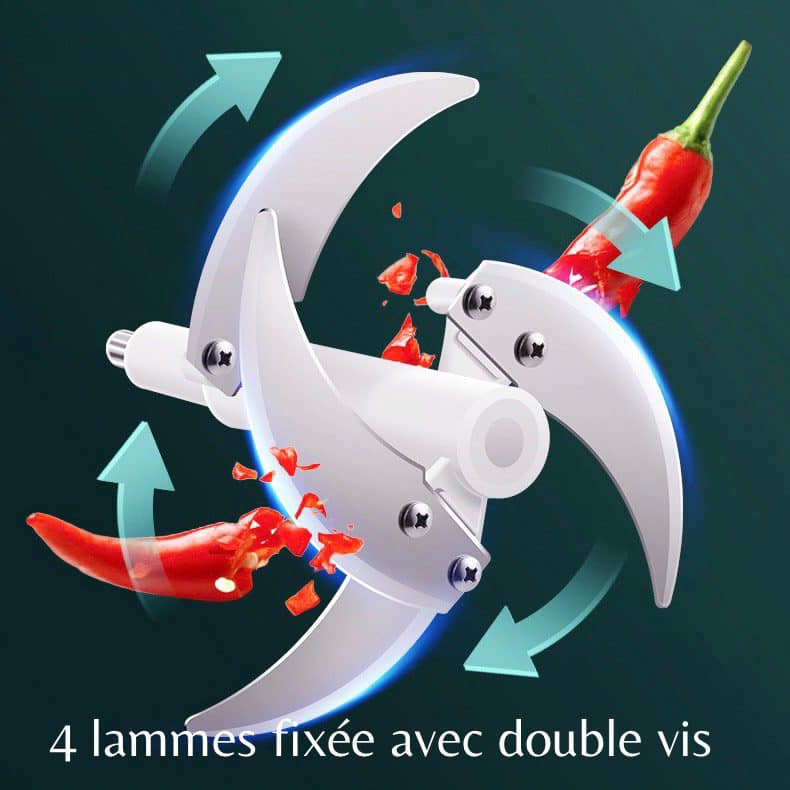 ⭐ MixStar Hachoir Électrique 3L – 400W • 6 Lames Spirales