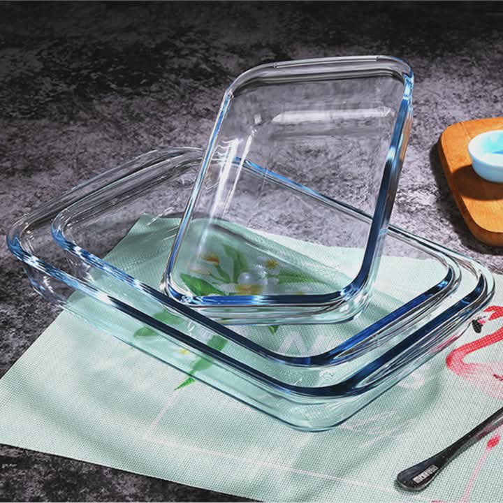 Pack 3 Plats en Verre Rectangulaire – Qualité Pro ✨