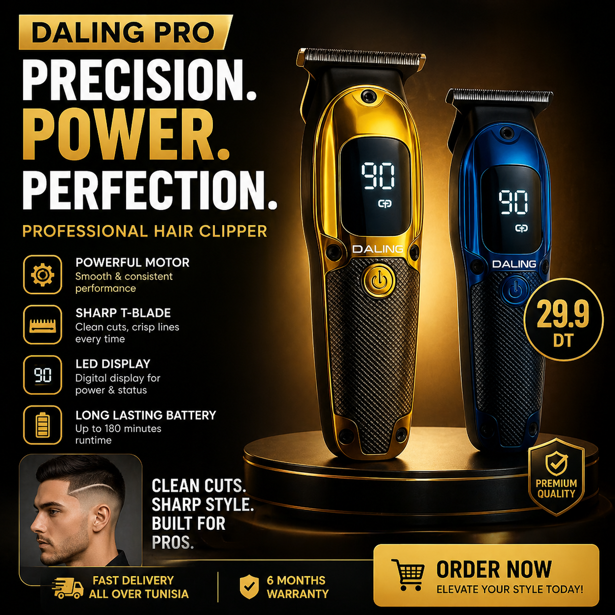 Tondeuse Electrique Rechargeable - Haute Puissance