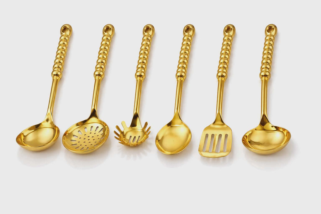 Set d’ustensiles de cuisine Dore 6 pièces avec support en acier inoxydable