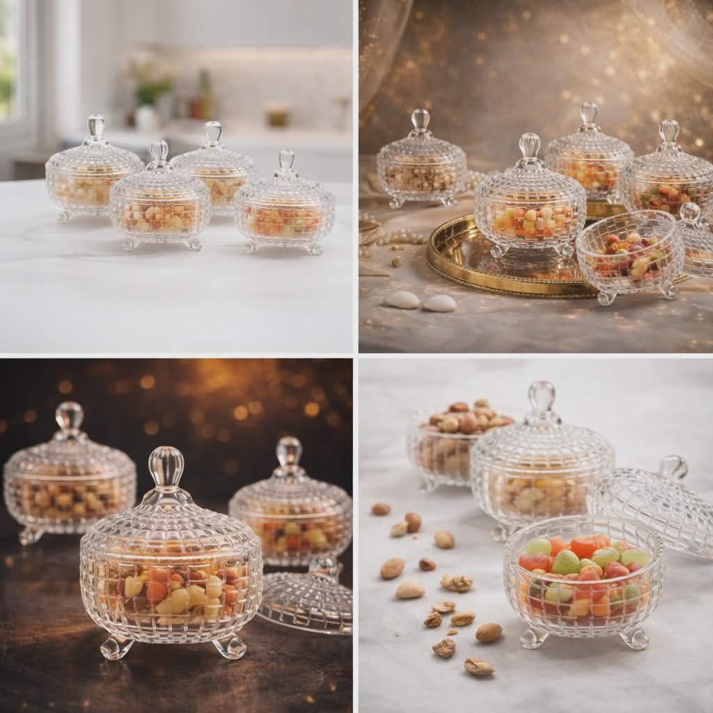 Set 6 pcs bonbonnières avec Couvercle