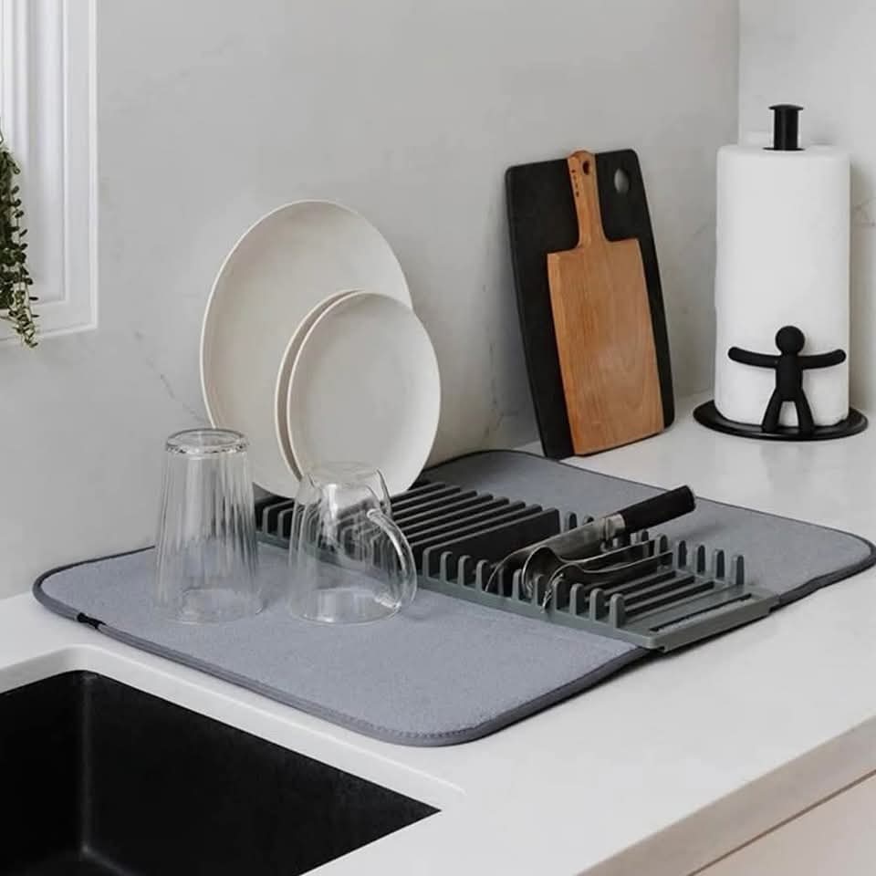 Égouttoir de cuisine multifonction avec Tapis